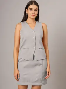 BRINNS V-Neck Waistcoat With Skirt