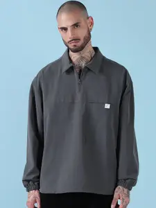 SHOWOFF Men Solid Windcheater Half Zipper Sporty Jacket