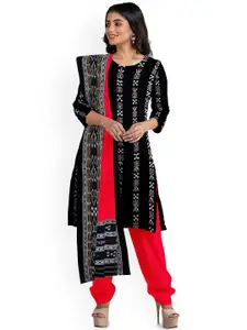 KALPRA FASHION Ethnic Motifs Printed Pure Cotton Unstitched Dress Material