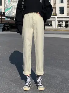 DressBerry Women Straight Fit High-Rise Jeans