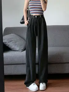 DressBerry Women Straight Fit Mid-Rise Non Stretchable Jeans