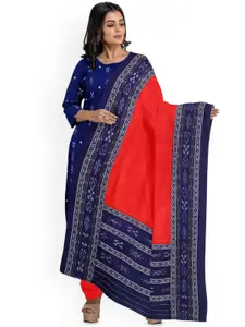 KALPRA FASHION Ethnic Motifs Printed Pure Cotton Unstitched Dress Material