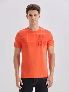 Pepe Jeans Slim Fit Typography Printed Pure Cotton T-shirt