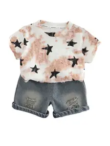 StyleCast x Revolte Boys Printed Pure Cotton T-shirt with Shorts