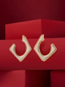 AMI Gold-Plated Two Tone Contemporary Studs