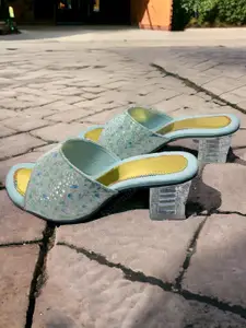 FABBMATE Girls Embellished Party Block Sandals