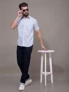 Crimsoune Club Men Classic Fit Abstract Printed Spread Collar Cotton Casual Shirt