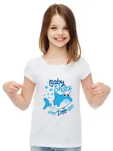 SHUBHAM DESIGNER GALLERY Girls Graphic Printed Round Neck T-shirt