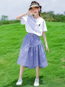 StyleCast x Revolte Girls Round Neck Pure Cotton Top with Skirt