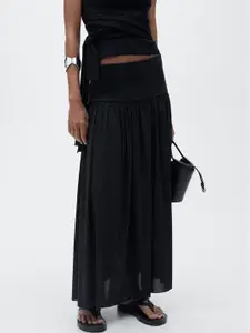 MANGO Gathered Maxi Skirt