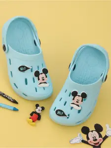 Yellow Bee Boys Mickey Mouse Self Design Clogs