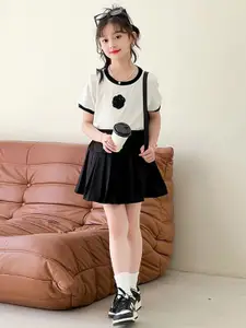 StyleCast x Revolte Girls Round Neck Top With Skirt