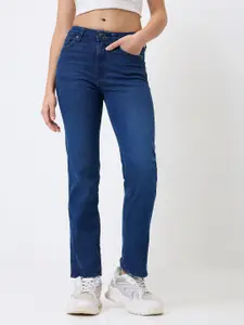SPYKAR Women Mid-Rise Slim Fit Clean Look Light Fade Jeans