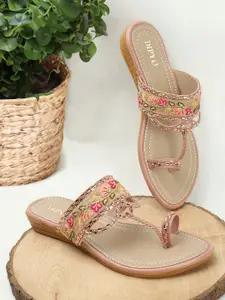 DIPYO Women Embellished T-Strap Flats