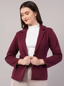 Purple State Slim-Fit Single Breasted Formal Blazer