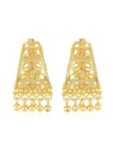 DIVASTRI Gold-Plated Artificial Beads Contemporary Shaped Studs