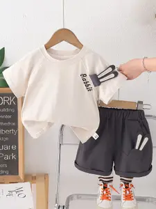 StyleCast x Revolte Boys Printed Pure Cotton T-shirt With Shorts