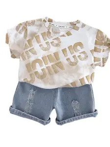 StyleCast x Revolte Boys Printed Pure Cotton T-shirt With Shorts