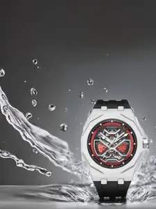 GIORDANO Men Printed Dial & Straps Analogue Automatic Motion Powered Watch GZ-50125-01