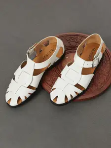Ruosh Men Leather Clogs Sandals