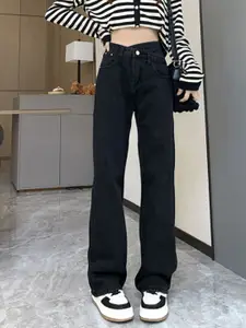 DressBerry Women Straight Fit High-Rise Jeans