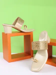 DIPYO Women Embellished Party Block Sandals