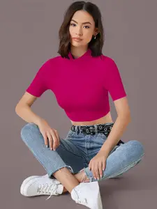 Dream Beauty Fashion Women Solid Crop  Top