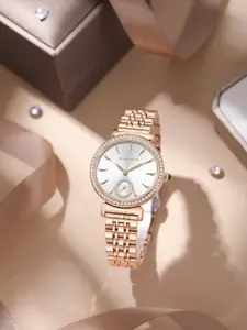 GIORDANO Women Embellished Dial & Bracelet Style Analogue Watch GZ-60090-22