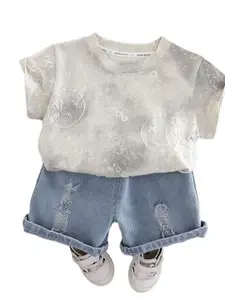 StyleCast x Revolte Boys Printed Round Neck T-shirt With Shorts