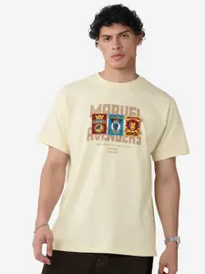 The Souled Store Men Marvel Graphic Printed Round Neck Cotton T-shirt