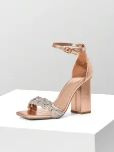 PURPLEHUNT Printed PU Slim Heeled Pumps