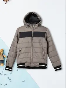 max Boys Colourblocked Hooded Puffer Jacket