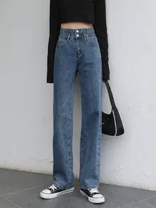 DressBerry Women Cotton Straight Fit Jeans