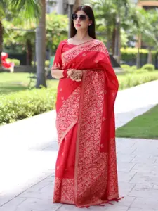 Anouk Ethnic Motifs Woven Design Zari Saree