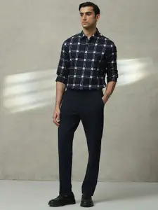 Mufti Men Slim Fit Geometric Printed Spread Collar Cotton Casual Shirt