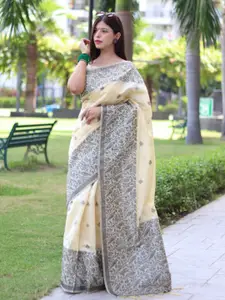Anouk Ethnic Motifs Woven Design Zari Saree