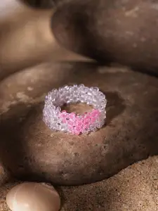 Priyaasi Women White Beaded Ring