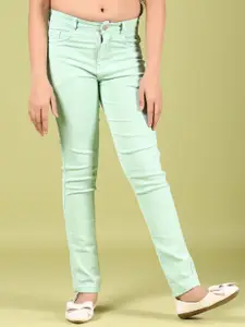 V-Mart Girls Light Fade Mid-Rise Dobby Cotton Jeans