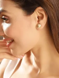 Priyaasi Set Of 3 Gold Plated Circular Studs Earrings