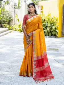 Anouk Ethnic Motifs Zari Silk Blend Saree
