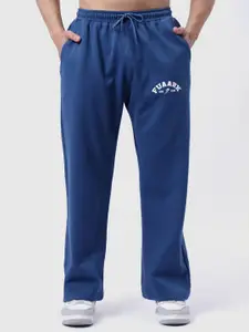 FUAARK Men Laidback Relaxed Fit Polly Cotton Premium Gym Workout & Casual Navy Track Pant