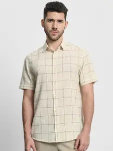 Mufti Men Checked Spread Collar Casual Shirt