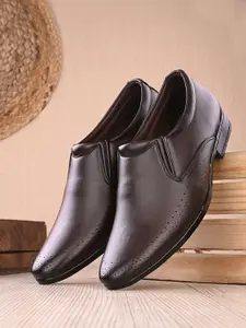 Provogue Men Textured Formal Slip-Ons