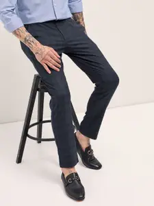 THE BEAR HOUSE Men's Checked Slim Fit Formal Trouser