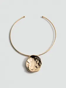 MANGO Rigid Circular Design Necklace