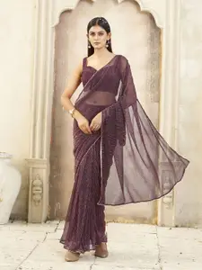 Tikhi Imli Lycra Ready to Wear Saree With Blouse Piece