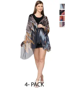 Cloth Haus India Women Pack Of 4 Printed Scarf