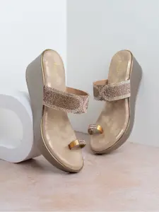 Inc 5 Women Embellished Wedge Sandals