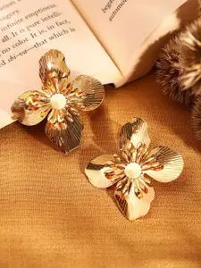 Priyaasi Gold Plated Floral Shaped Studs