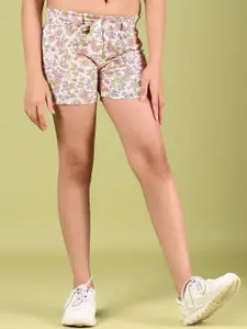 V-Mart Girls Cotton Floral Printed Shorts